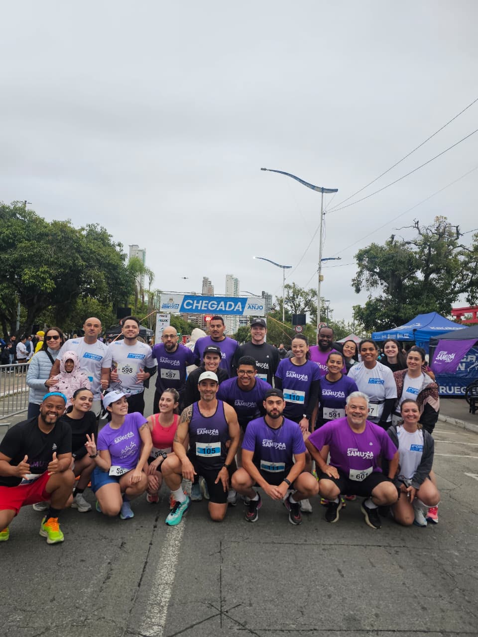 Equipe Team Samuka Run na chegada da Corrida dos Anjos
